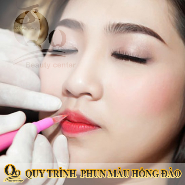 Phun môi màu hồng đào 